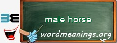 WordMeaning blackboard for male horse